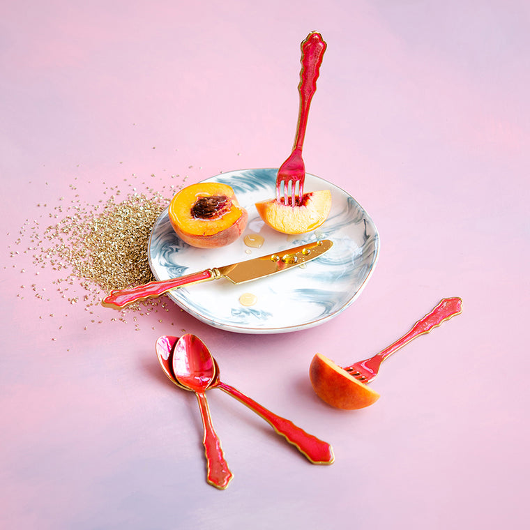 Pink Neon Flatware