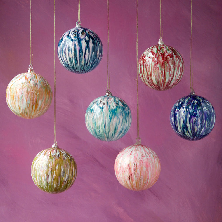 Large Marbled Ornament (7 Assortment)