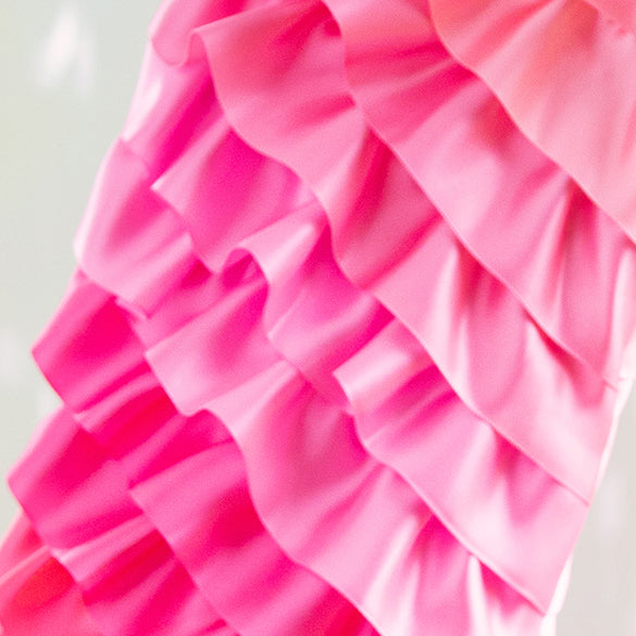 Pink Rows of Ruffles Stocking - Glitterville Studios