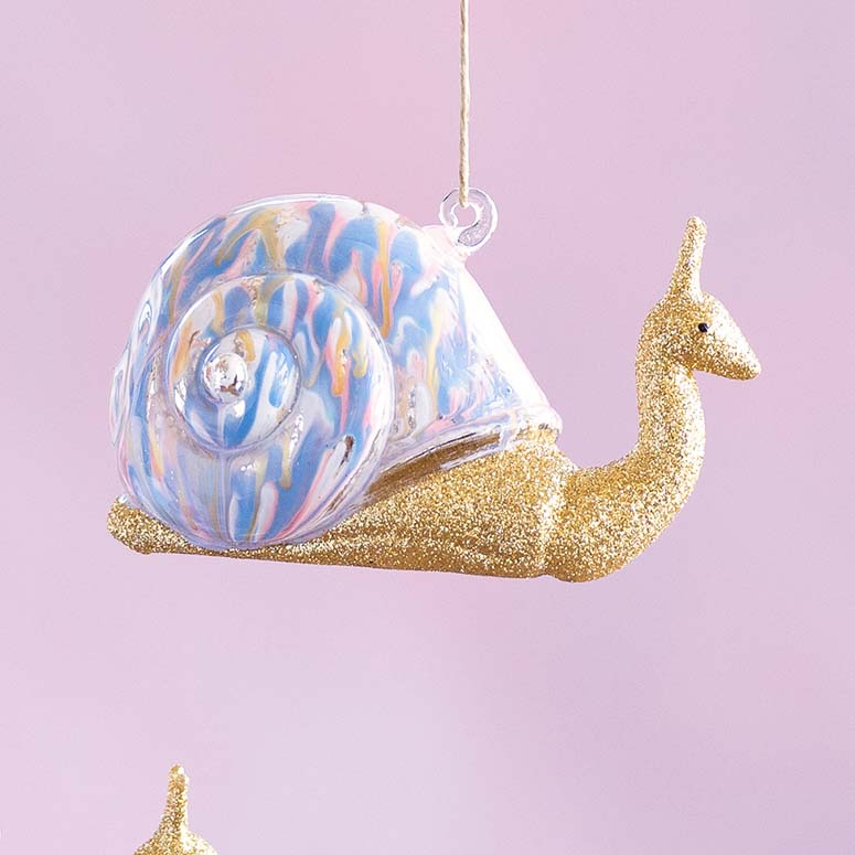 Marbled Snail Ornament