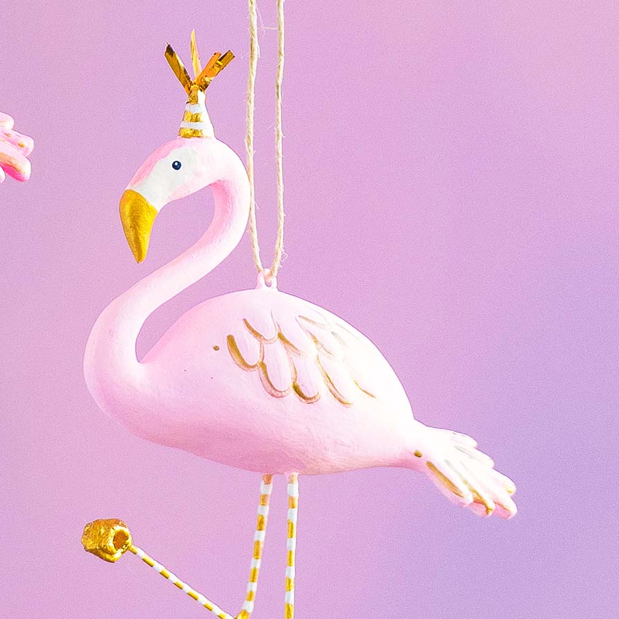 Party Flamingo Ornament