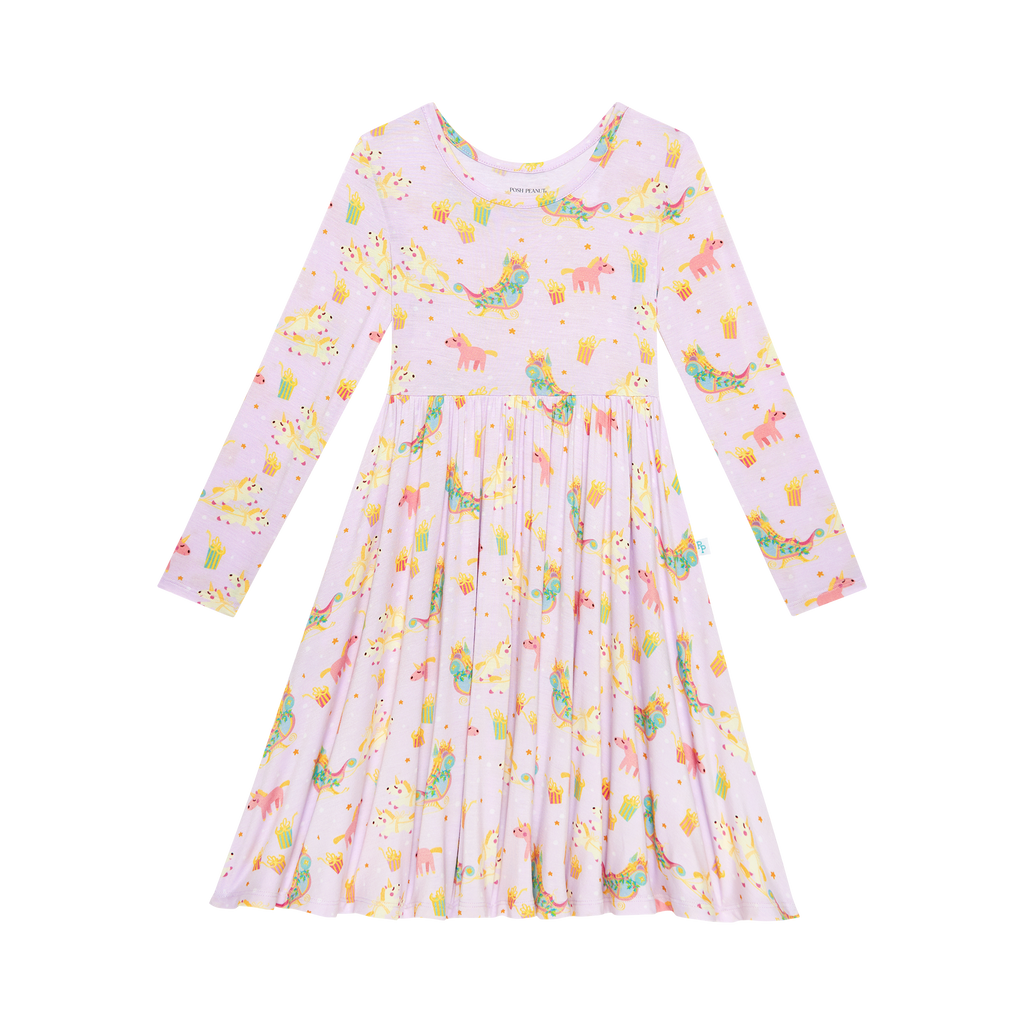 Sugarplum Pixie Long Sleeve Twirl Dress