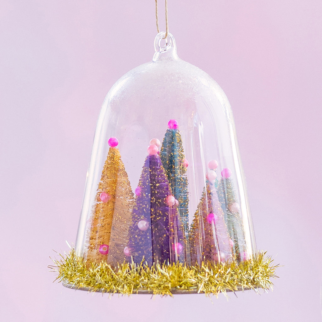 Wacky Woods Glass Dome Ornament