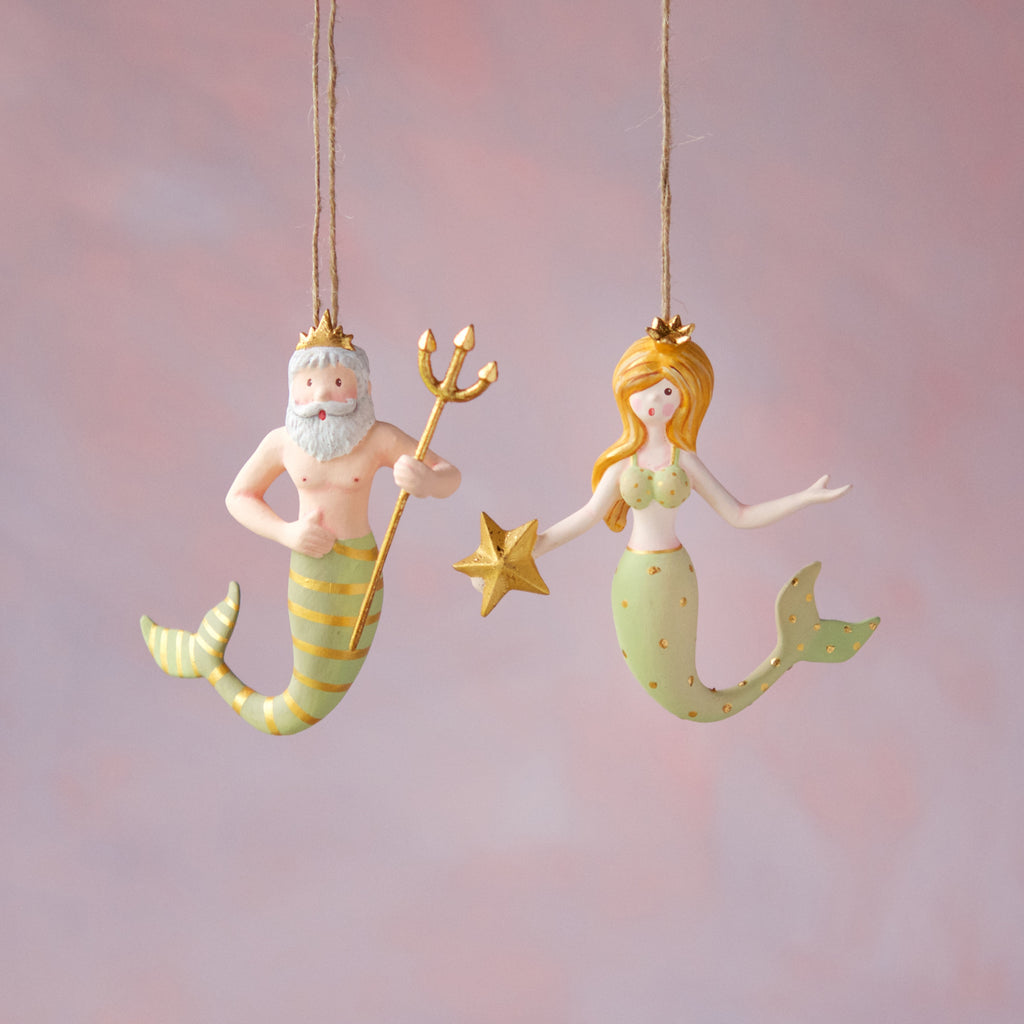 Mermaid & Neptune Ornament