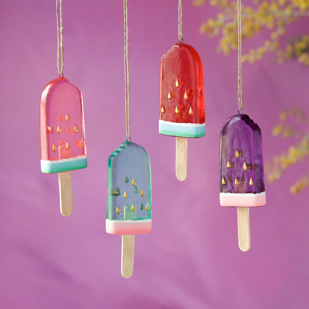 Watermelon Popsicle Ornament (4 Assortment)