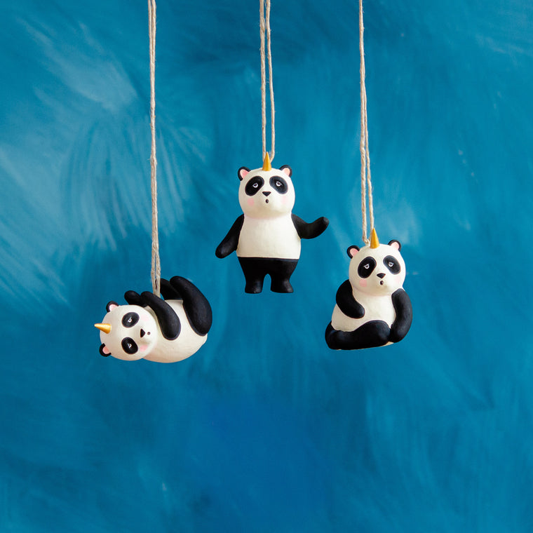 Panda Unicorn Ornament