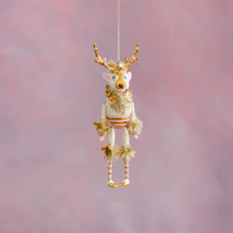 Gold & Blush La Renne the Reindeer Ornament