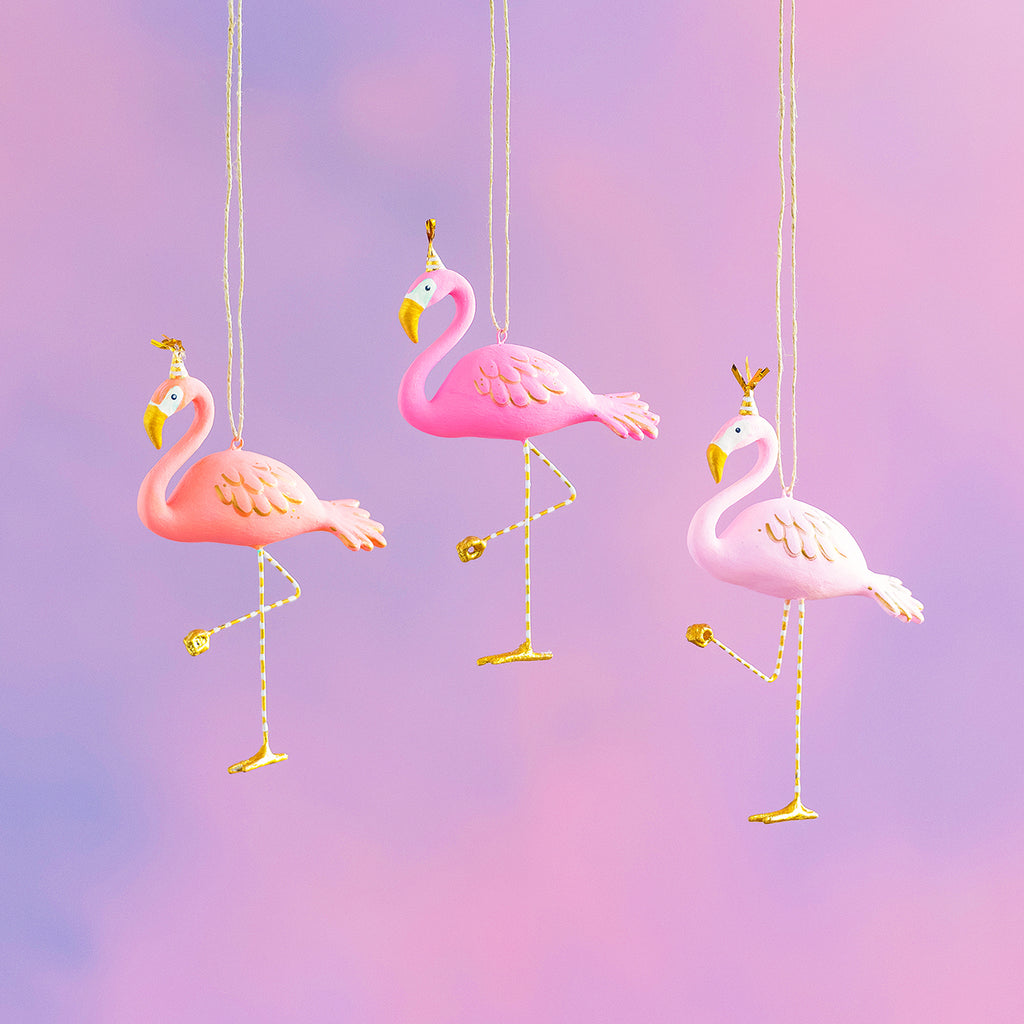 Party Flamingo Ornament