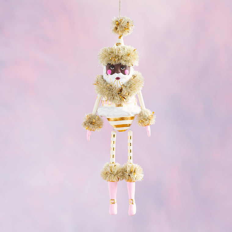 Gold & Blush Papa Noel Figure