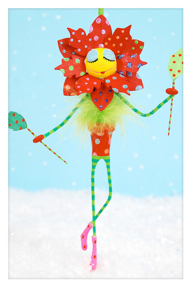 Large "Polly Poinsettia" Ornament